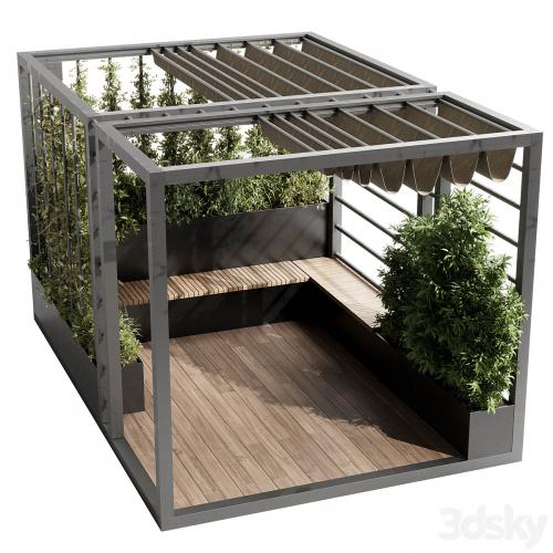 Landscape Furniture with Pergola and Roof garden 09