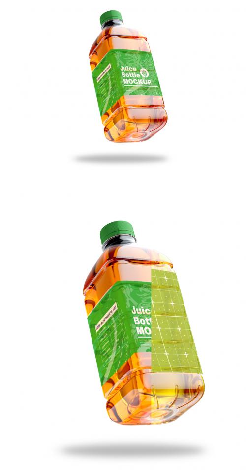 Plastic Juice Bottle Mockup - 458570926