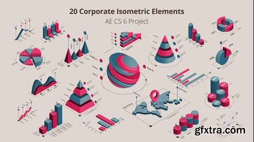 Videohive 20 Isometric Corporated Elements 23683032