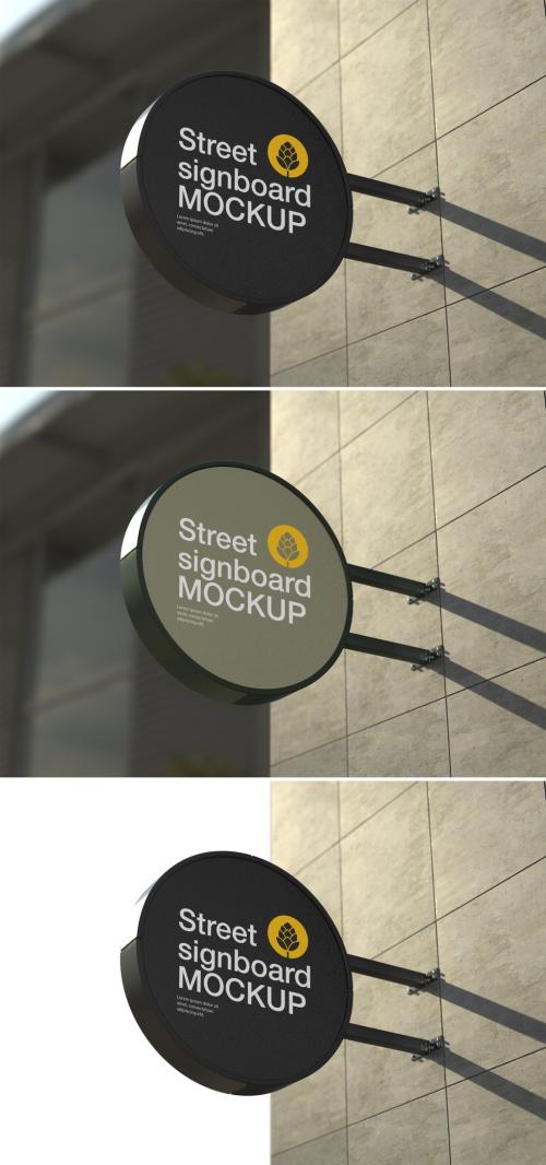 Signboard Wall Mockup - 458571002