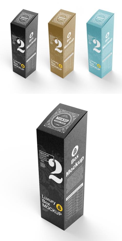 Luxury Cardboard Box Mockup - 458571014