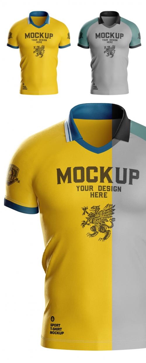 Men Sports T Shirt Mockup - 458571034