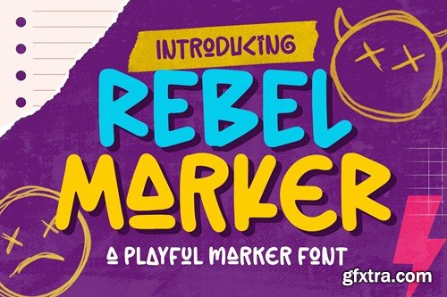 Rebel Marker a Playful Marker Font VTFACQY