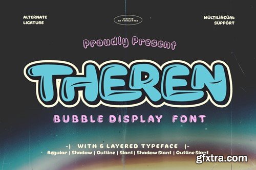 Theren - Bubble Display Font ZXD7NPK