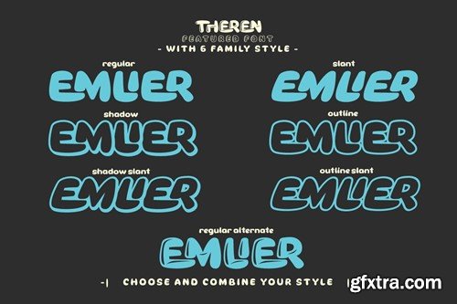 Theren - Bubble Display Font ZXD7NPK