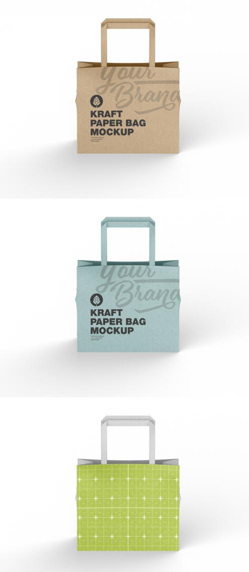 Shopping Kraft Paper Bag Mockup - 458571105