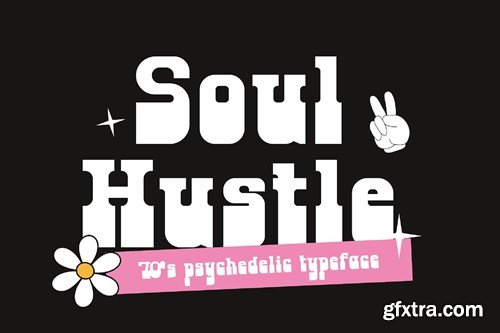 Soul Hustle - 1970's Psychedelic Typeface MUW2VEH