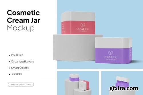 Glass Cosmetic Jar Mockup Collections 15xPSD