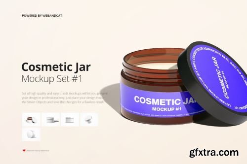 Glass Cosmetic Jar Mockup Collections 15xPSD