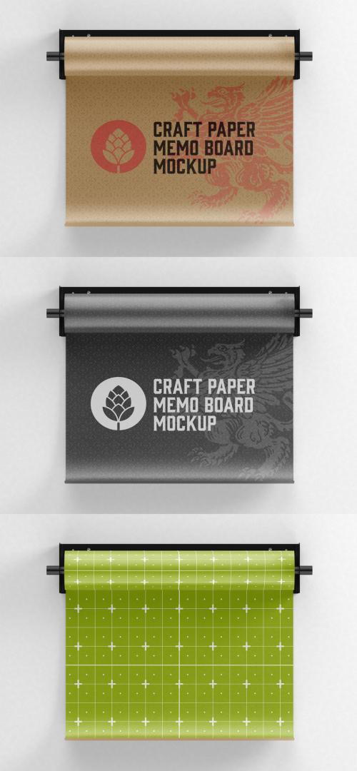 Craft Paper Memo Board Mockup - 458571253