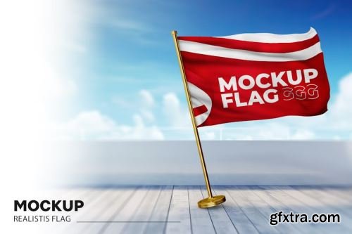 Flag Mockup Collections 12xPSD