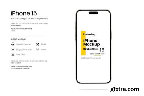 iPhone 15 Pro Max Mockup Collections 14xPSD