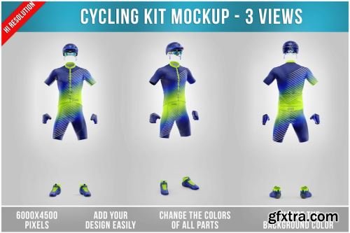 Cycling Kit Mockup Collections 14xPSD