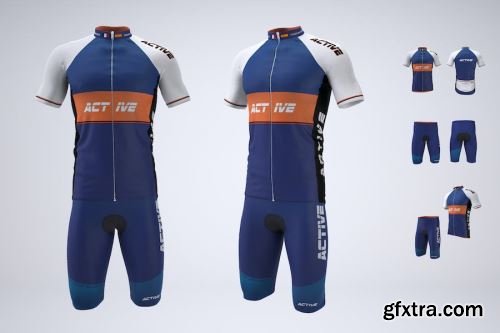 Cycling Kit Mockup Collections 14xPSD