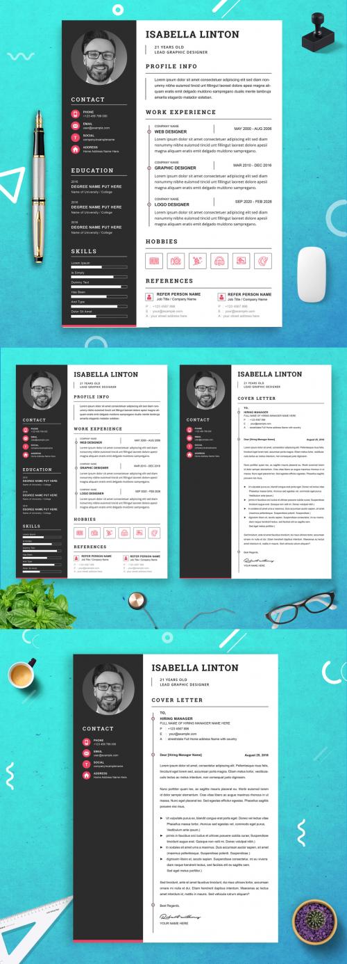 Vector Minimalist Creative Resume CV Layout - 458575741