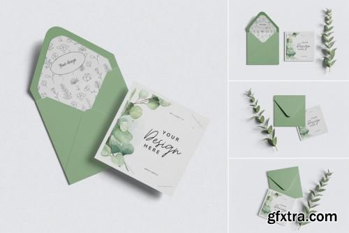 Invitation Card Mockup Collections 12xPSD