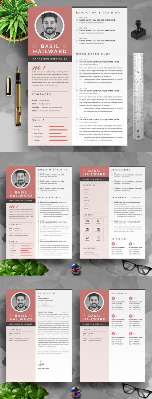 Creative Resume Layouts Layout with Photo - 458575763