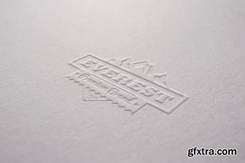 Embossed Logo Mockup Collections 15xPSD