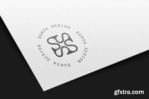 Embossed Logo Mockup Collections 15xPSD