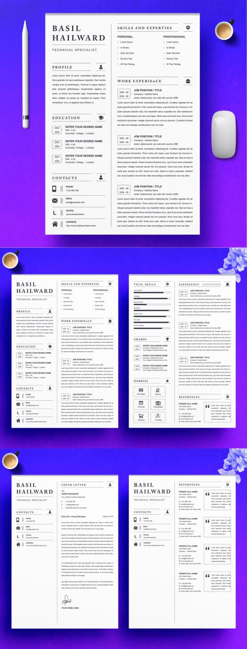 Clean and Professional Resume Layout - 458575782
