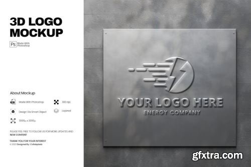 Embossed Logo Mockup Collections 15xPSD