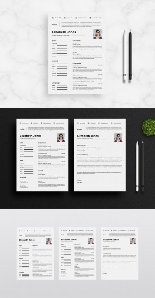 Clean Professional Resume Layout - 458581559