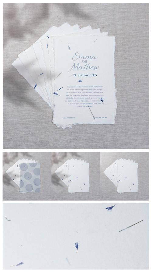 Mockup Flowers Artisan Paper - 459755464