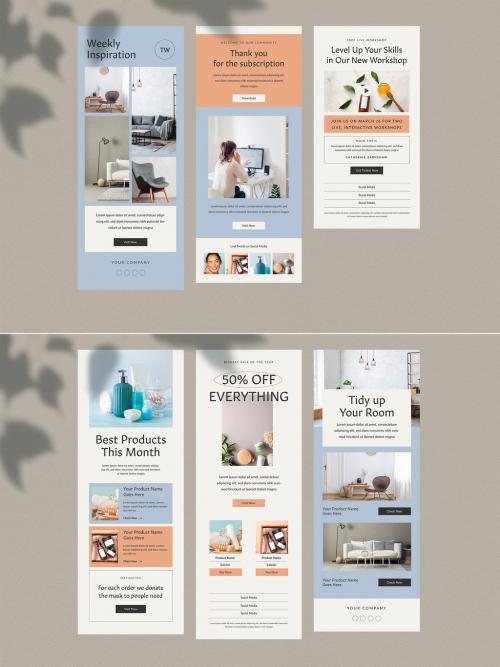 Simple and Modern Email Newsletter Layout - 460364598