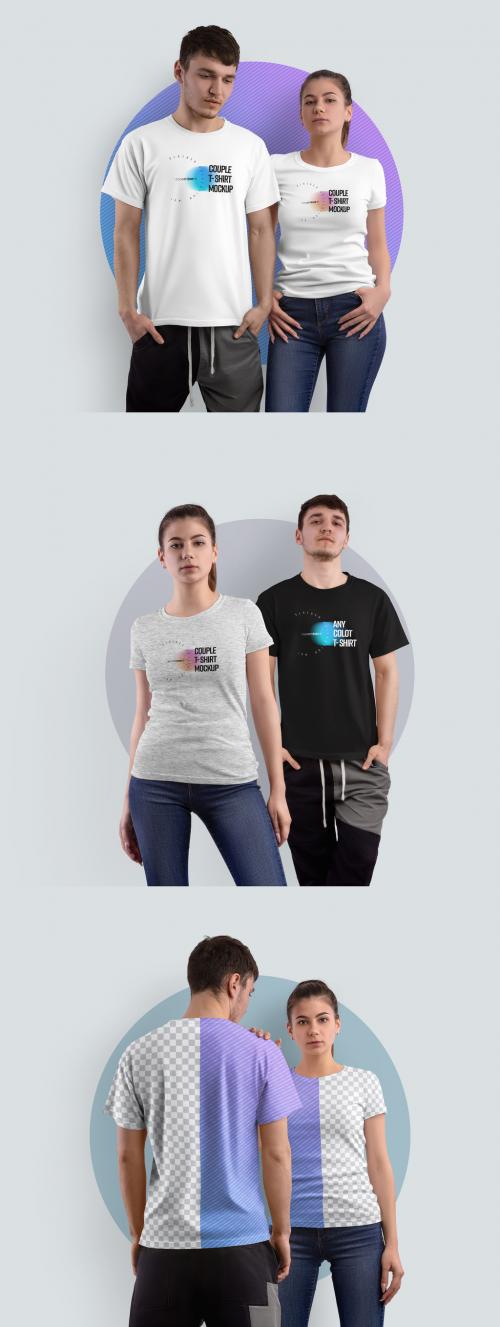 3 Mockup Couple T-Shirt  - 460396243