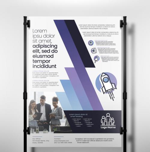 Investment Business Consultants Poster Flyer for Business with Blue Modern Style - 460398790