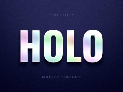 3D Holographic Text Effect Mockup - 460400822