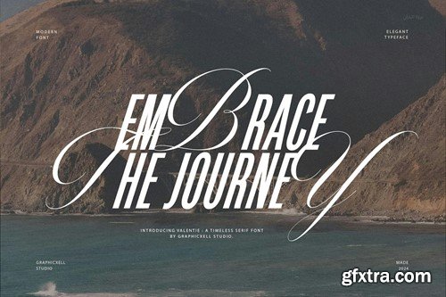 Embrace The Journey Calligraphy sans Serif Font LQX752H