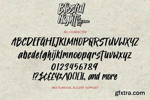 Blissing Night - Fun Hand Drawn Font 5YHMJHF