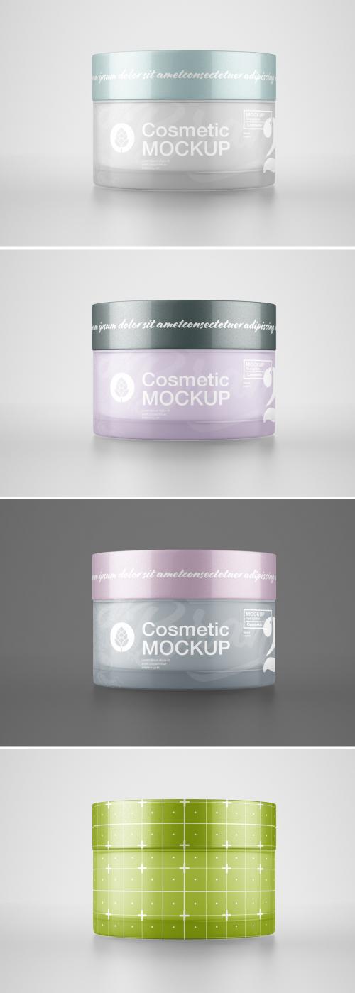 Cream Cosmetic Jar Mockup - 460400852