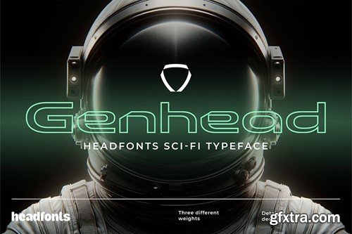 Genhead Outline Futuristic Font 5445CGK