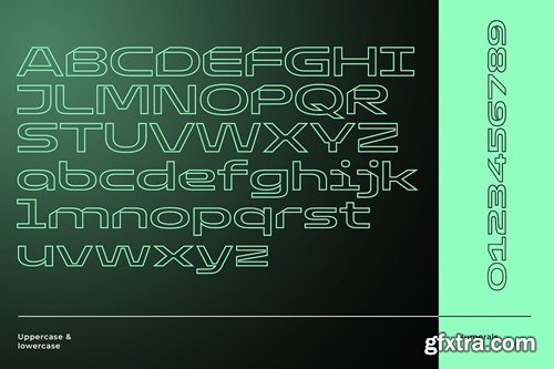 Genhead Outline Futuristic Font 5445CGK