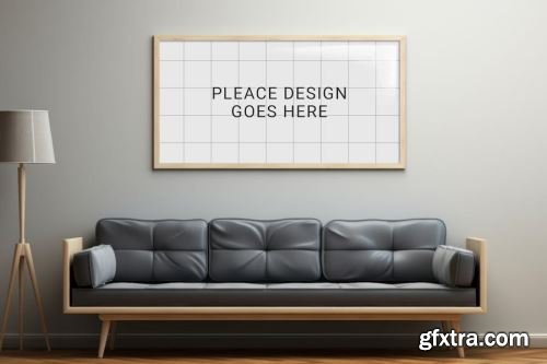 Modern Interior Poster Frame Mockup Collections 12xPSD