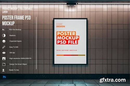 Modern Interior Poster Frame Mockup Collections 12xPSD