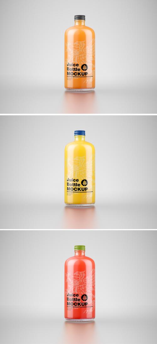 Orange Juice Bottle Mockup - 460400925