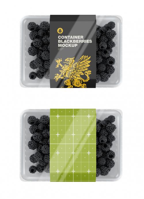 Blackberries Container Mockup - 460400946