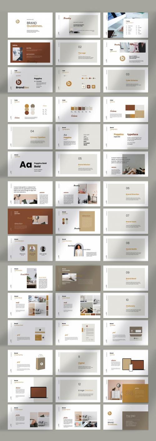 Brand Guidelines Presentation Layout - 460400989