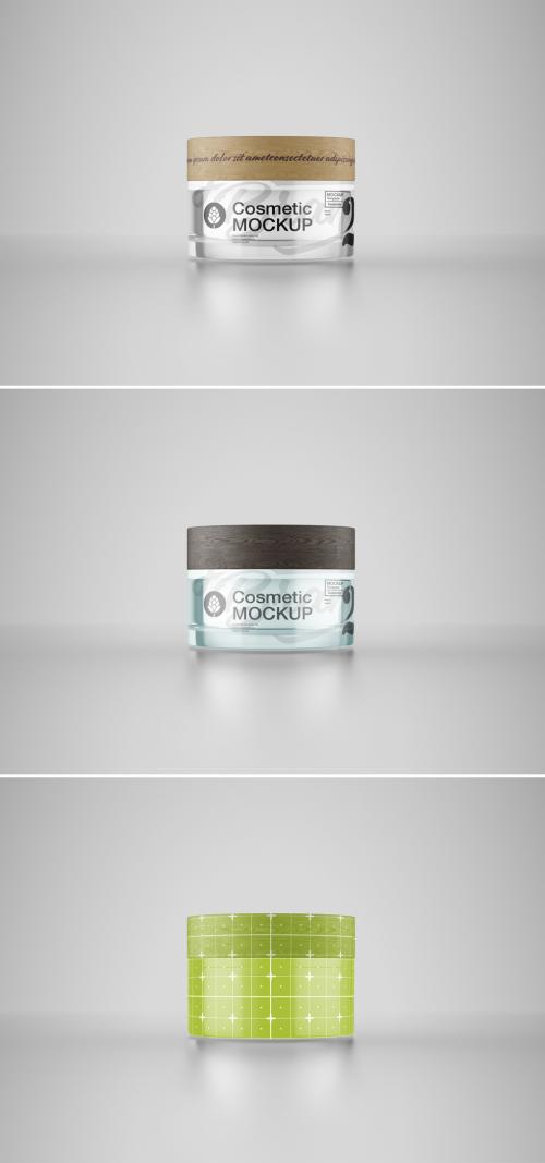 Cream Cosmetic Jar Mockup - 460400996