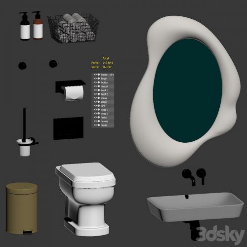 Bathroom accessories set