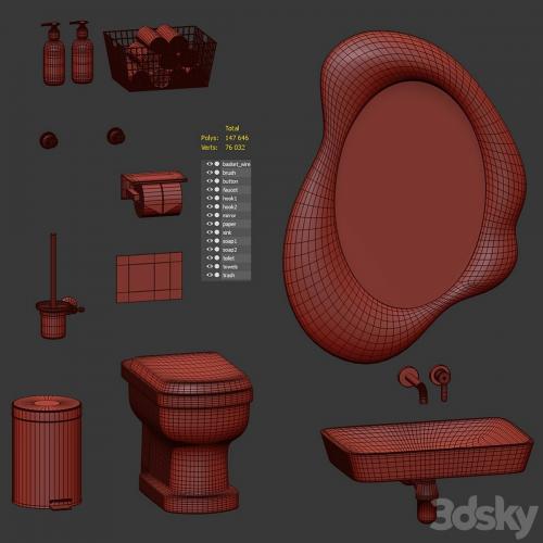 Bathroom accessories set