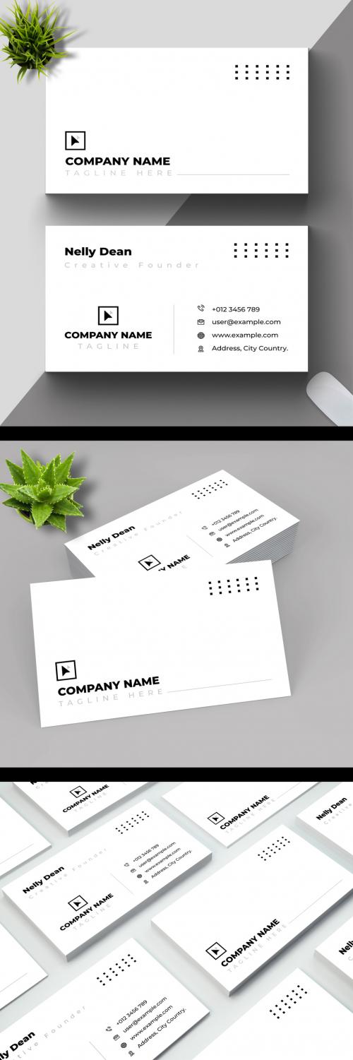 Clean and Creative Business Card Layout - 460401120