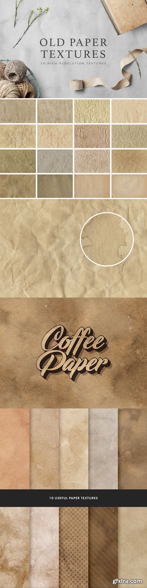 Vintage Old Paper Textures Pack