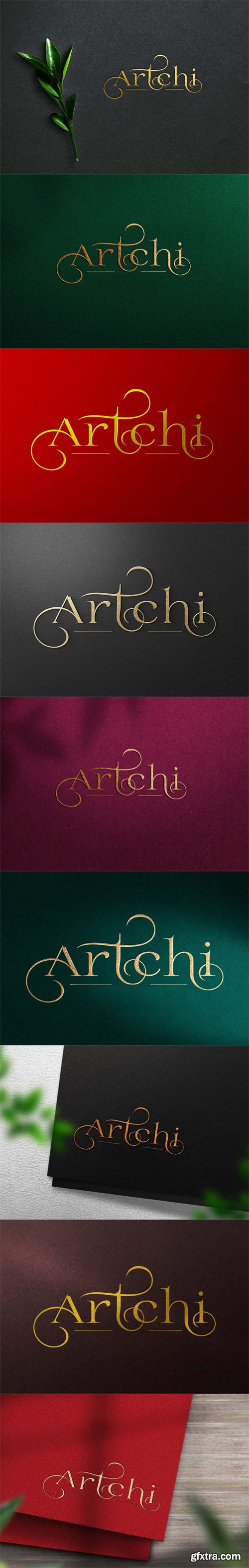 Elegant Luxury Logos PSD Mockups Templates