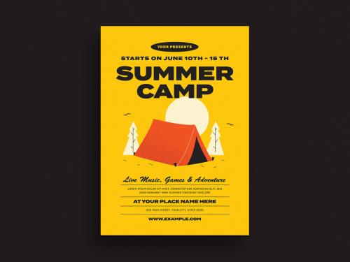 Summer Camp Event Flyer Layout - 461120243