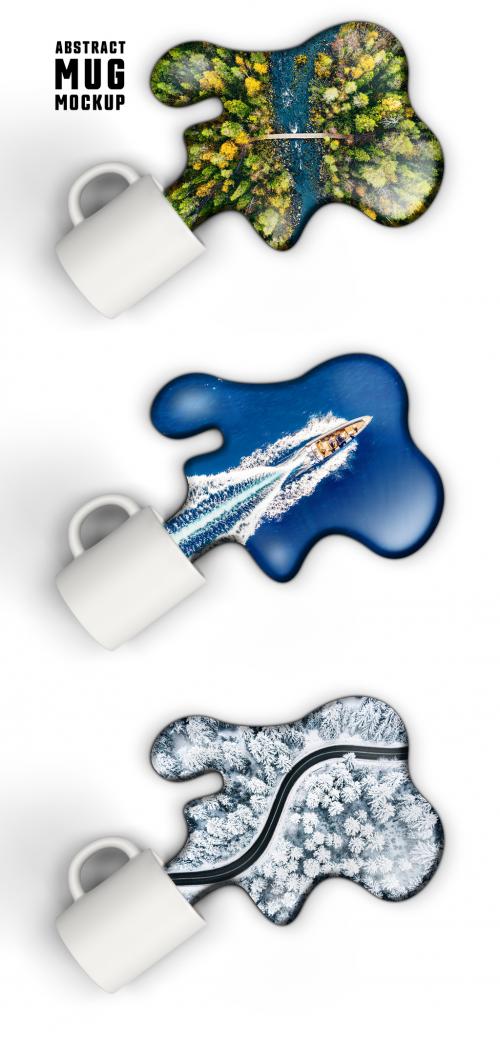 Spilled Water and Mug Mockup - 461120339