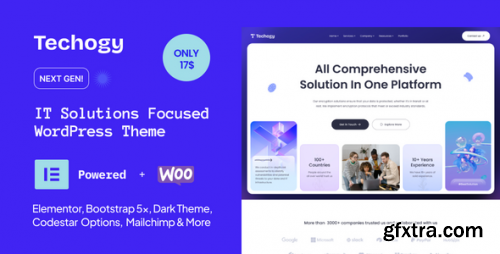 Themeforest - Techogy - IT Solutions &amp; Services WordPress Theme 50188463 v1.0 - Nulled